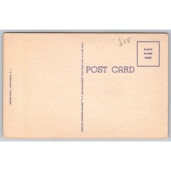 Vintage First Baptist Church Providence RI Postcard Founded Roger Williams 1638 - Picture 2 of 2